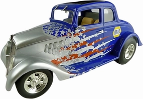 for Ford 1933 1:25 Alloy Classical Flag Version of The Coupe Car Model Souvenir Decoration Gifts Non-Remote App Controlled Toys