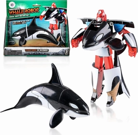 Forest & Twelfth Orca Sea Animal Toys – Transforming Action Figure – Changes from a Detailed Animal Toy to a Unique Robot Toy in Seconds – Great Gift for Both Girls and Boys (5" Orca)
