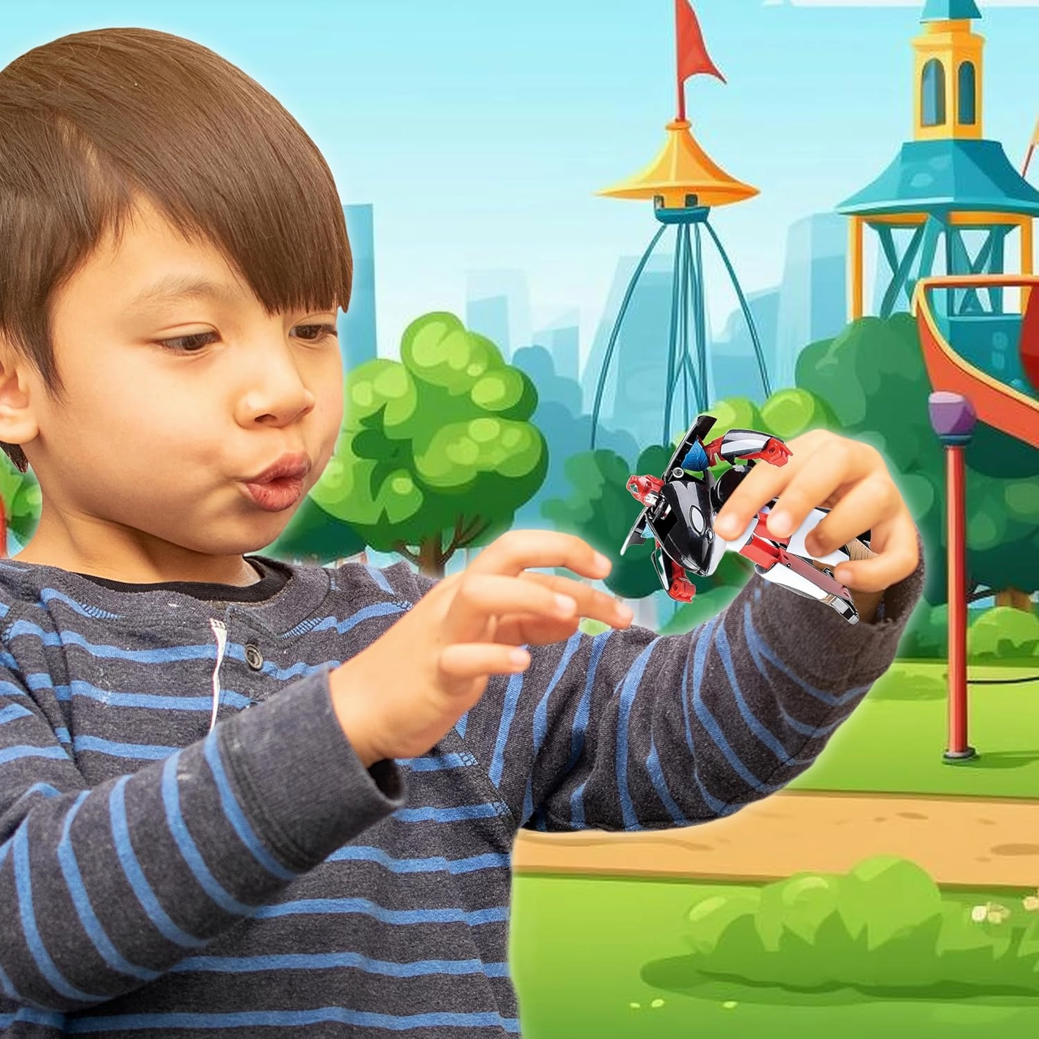 Forest & Twelfth Orca Sea Animal Toys – Transforming Action Figure – Changes from a Detailed Animal Toy to a Unique Robot Toy in Seconds – Great Gift for Both Girls and Boys (5" Orca)
