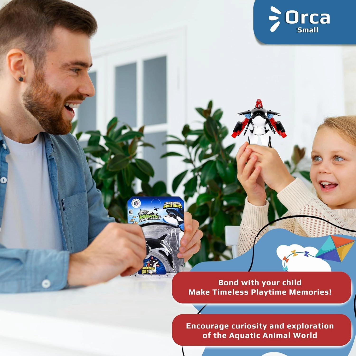 Forest & Twelfth Sea Animal Transforming Action Figure - Changes from Orca Toy to Robot in Seconds - Great Gift for Girls and Boys