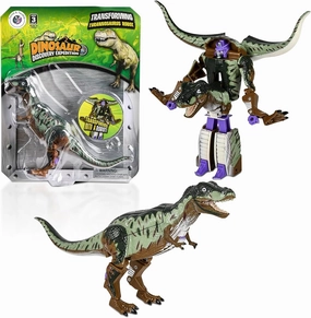 Forest & Twelfth Transforming 5 Inch Dinosaur Action Figure Changes from T-Rex Animal Toy to Unique Robot Toy Great Gift for Girls & Boys