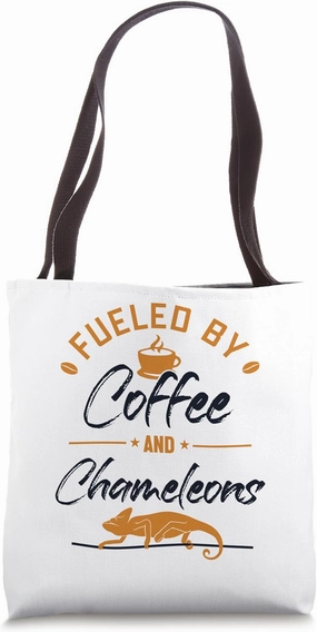 Fueled by Coffee and Chameleons Panther Veiled Chameleon Tote Bag