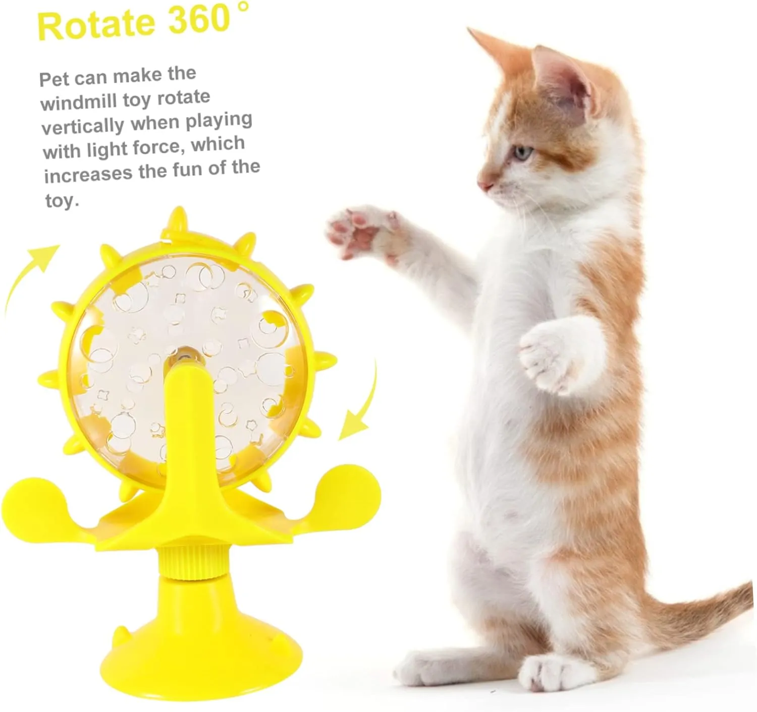 Funny Cat Toy Cat Food Leakage Toy Pet Feeder Pet Food Container Interactive Cat Toys Pet Slow Feeder Cat Puzzle Feeder Pet Slow Food Toy Feeding Machine The Cat TPR to Rotate