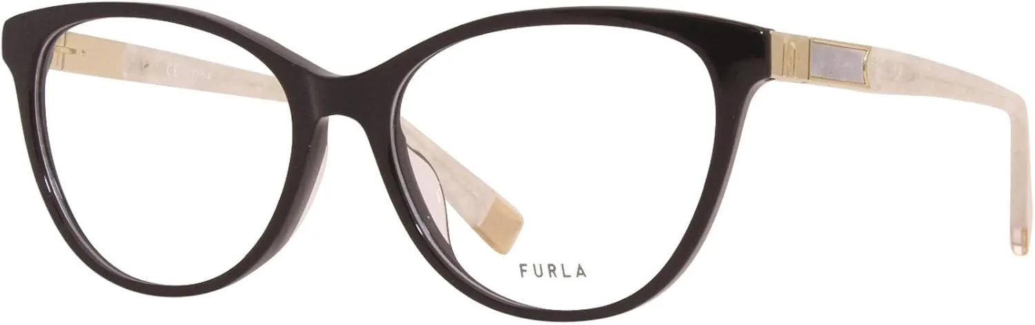 Furla VFU388 Shiny Black White 54/16/140 women Eyewear Frame