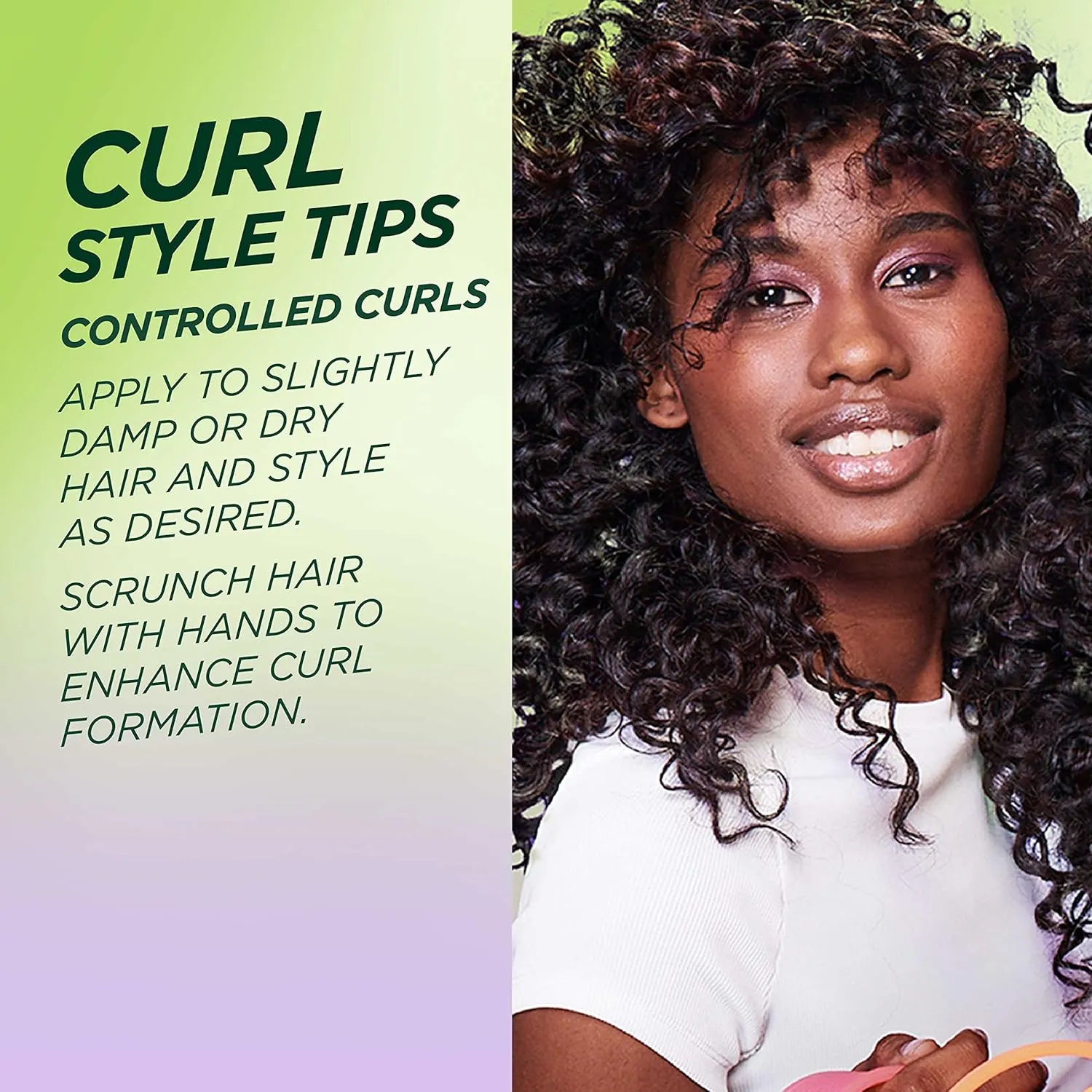 Garnier Fructis Style Curl Scrunch Controlling Gel for Shape & Shine, 6.8 Fl Oz, 3 Count (Packaging May Vary)