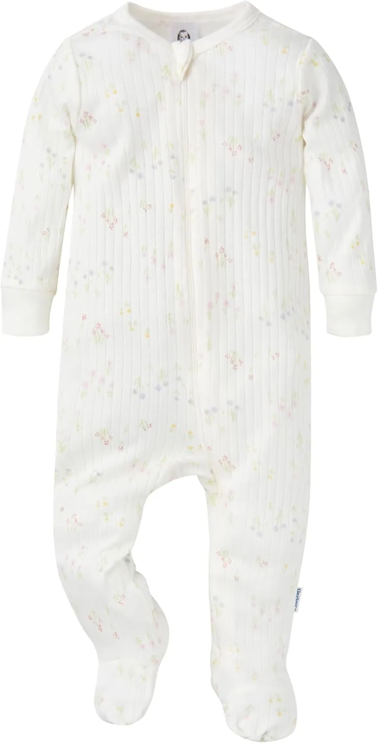 Gerber Unisex Baby 2-pack 2-way Zip Textured Sleep 'N Play