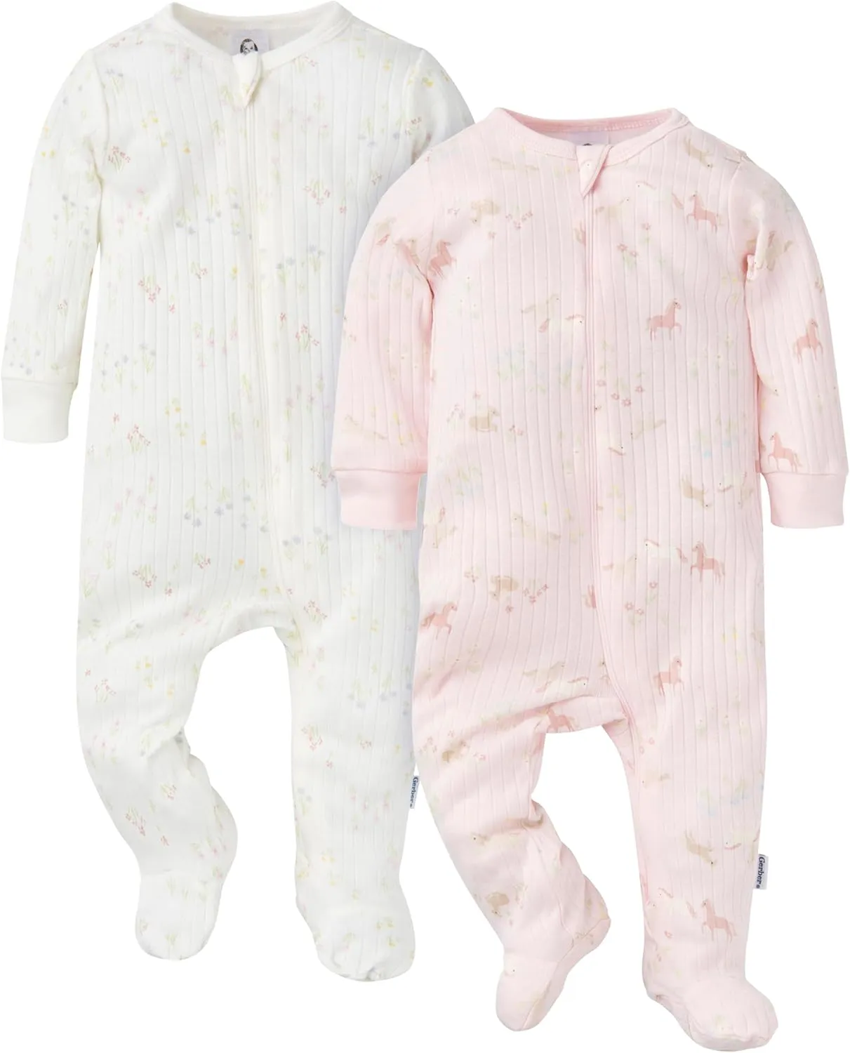 Gerber Unisex Baby 2-pack 2-way Zip Textured Sleep 'N Play