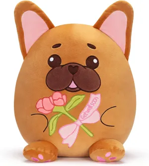 Get Well Soon French Bulldog Dog Puppy Original 15-Inch Large Plush Pillow Stuffed Animal Toy Patient Feel Better,Big Plushie,Gift for Kids