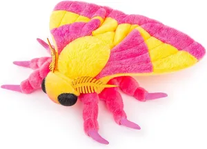 Giant Rosy Maple Moth Plush - Lifelike 26" Rosy Maple Moth Stuffed Animals, Realistic Soft Pink Big Wings Moth Toys, Simulation Butterfly Plushie Model Toy, Unique Plush Gift Collection for Kids
