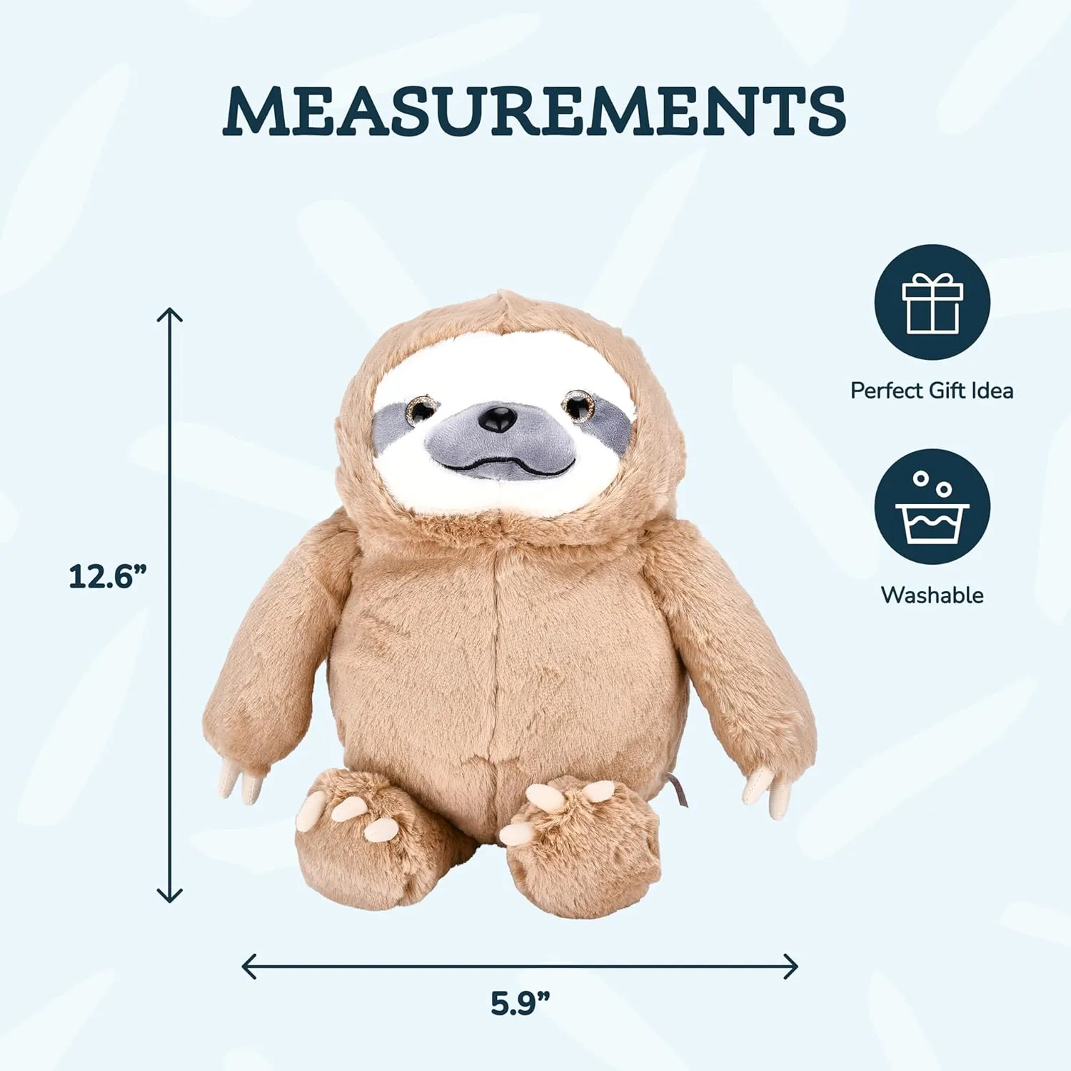 Giant Sloth Stuffed Animal - Ideal Gift for Kids, Adults who are Sloth Enthusiasts, Soft, Fluffy Plush and Cuddly Large Sloth with 3 Adorable Baby Sloths - Brown 12.5" x 5.9"