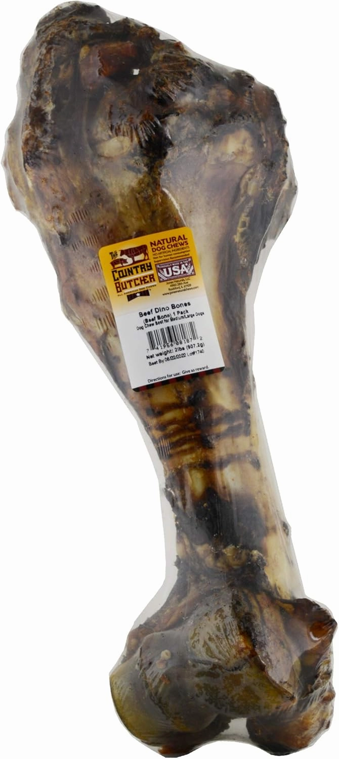 Giant Dog Bone for Aggressive Chewers, Large and Medium Breed Dog Treat, Natural, Tough, Chew Toy, Made in The USA, 1 Count