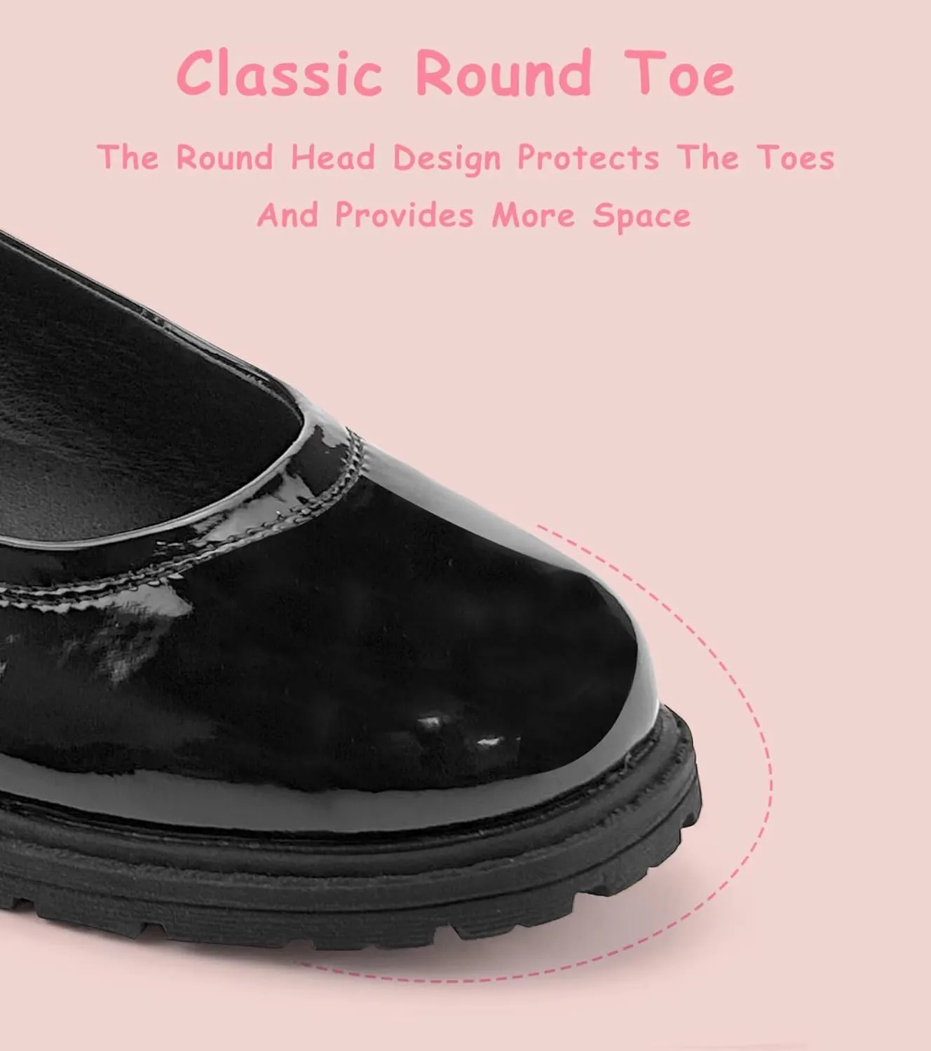 Girls School Uniform Shoes Mary Janes Dress Shoes Adjustable Strap(Little Kid/Big Kid)