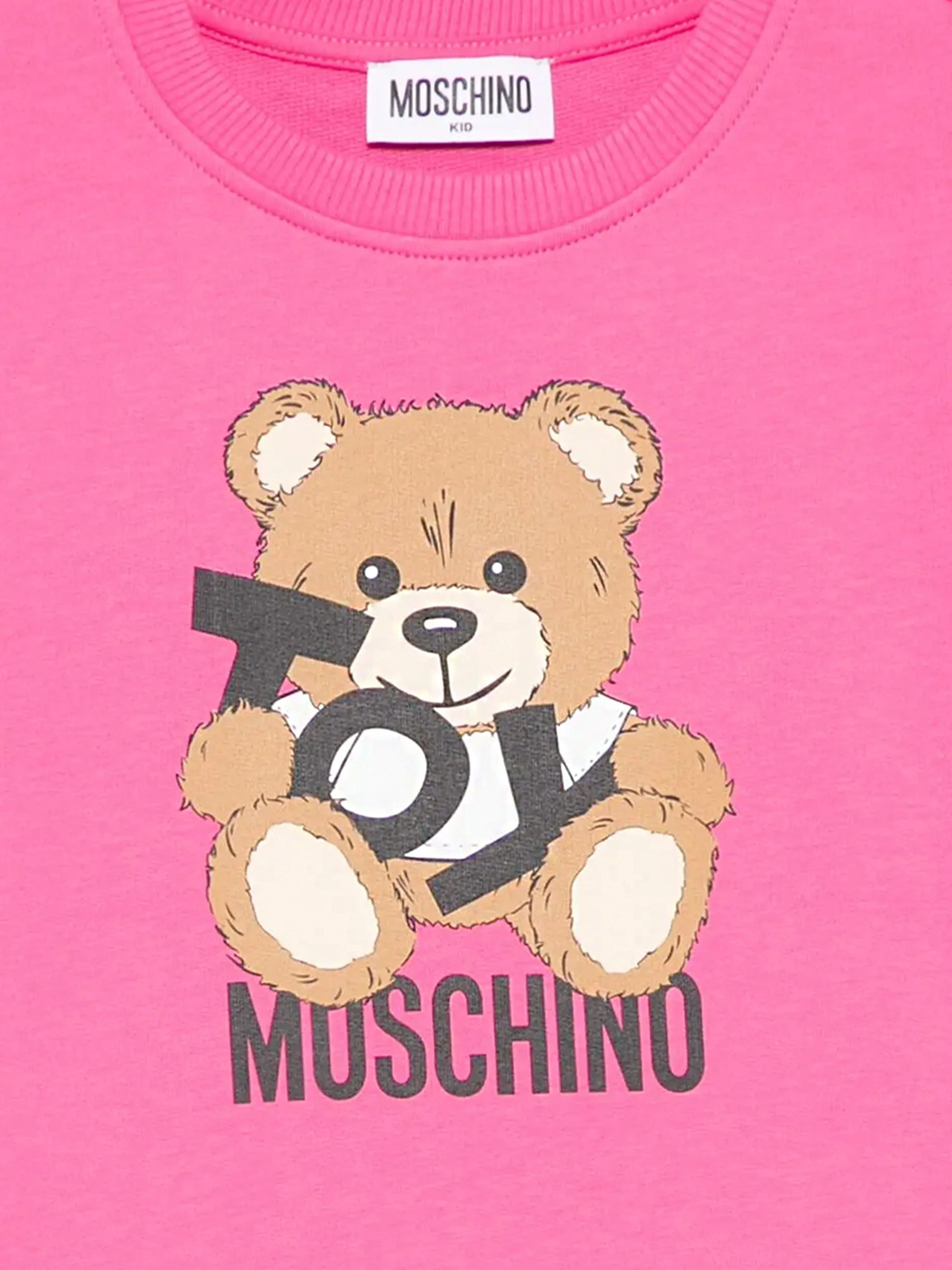 Girls Teddy Bear Logo Dress in Pink