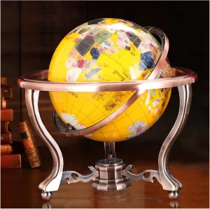 Globe Gem Globe Decoration World Globe Geography Teaching Supplies Home Dining Table Decoration Office Home Decoration Accessories World Globe (Color : B 15CM)