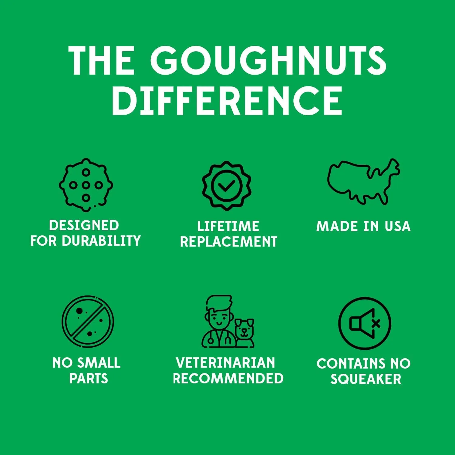 Goughnuts Medium Water Stick – Floating Dog Toys for Water Fetch, Interactive Heavy Duty Dog Pool Toy for Aggressive Chewers, Natural Reinforced Rubber Float, USA Made, 30-70 lbs Dogs