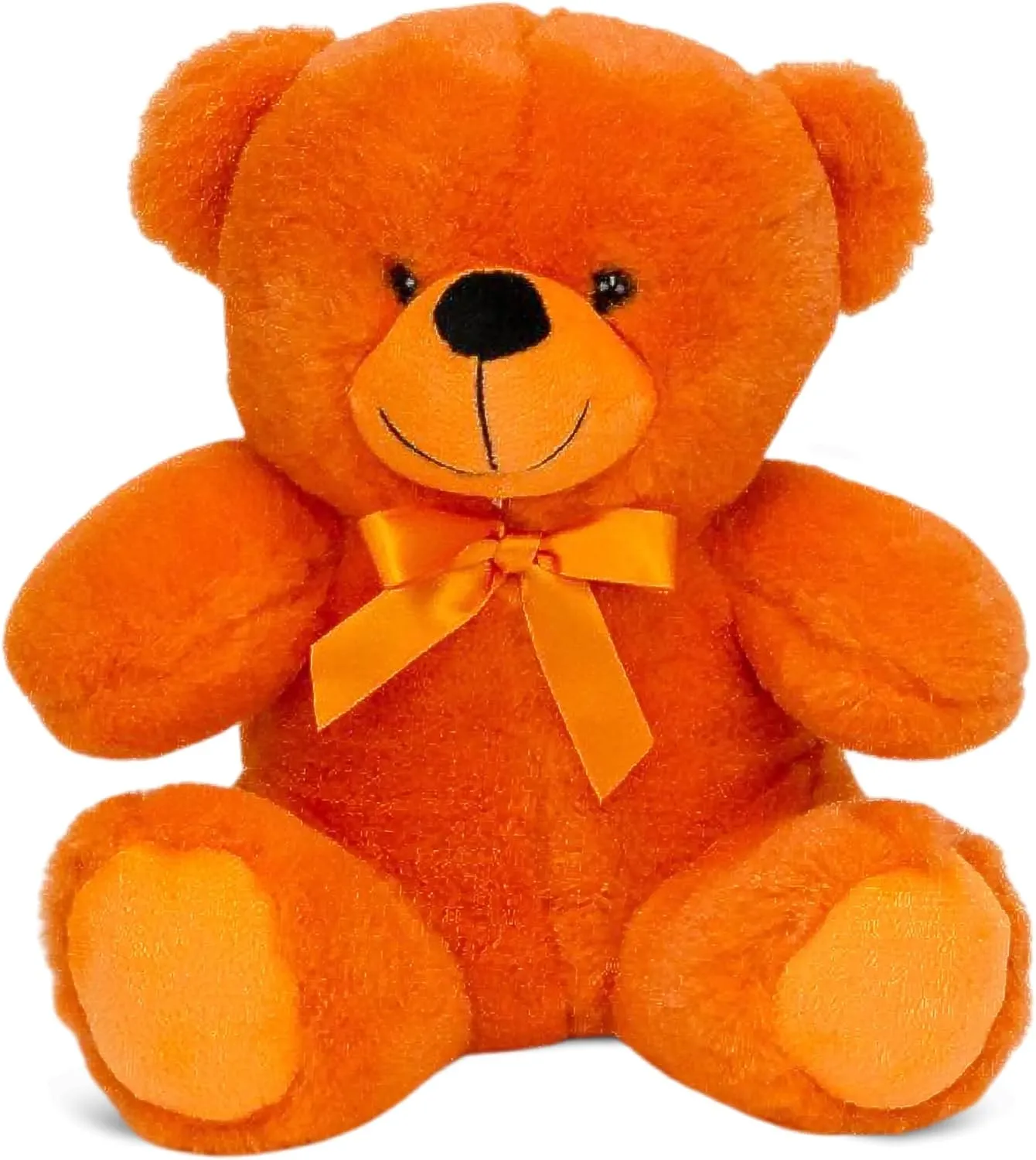 Grandma Smiley's Plush Best Friends Super Color Orange Teddy Bear Stuffed Animal, 9-inch Hypoallergenic Small Teddy Bears for Christmas, Newborn Baby Shower, Girlfriend, Boyfriend, Graduation