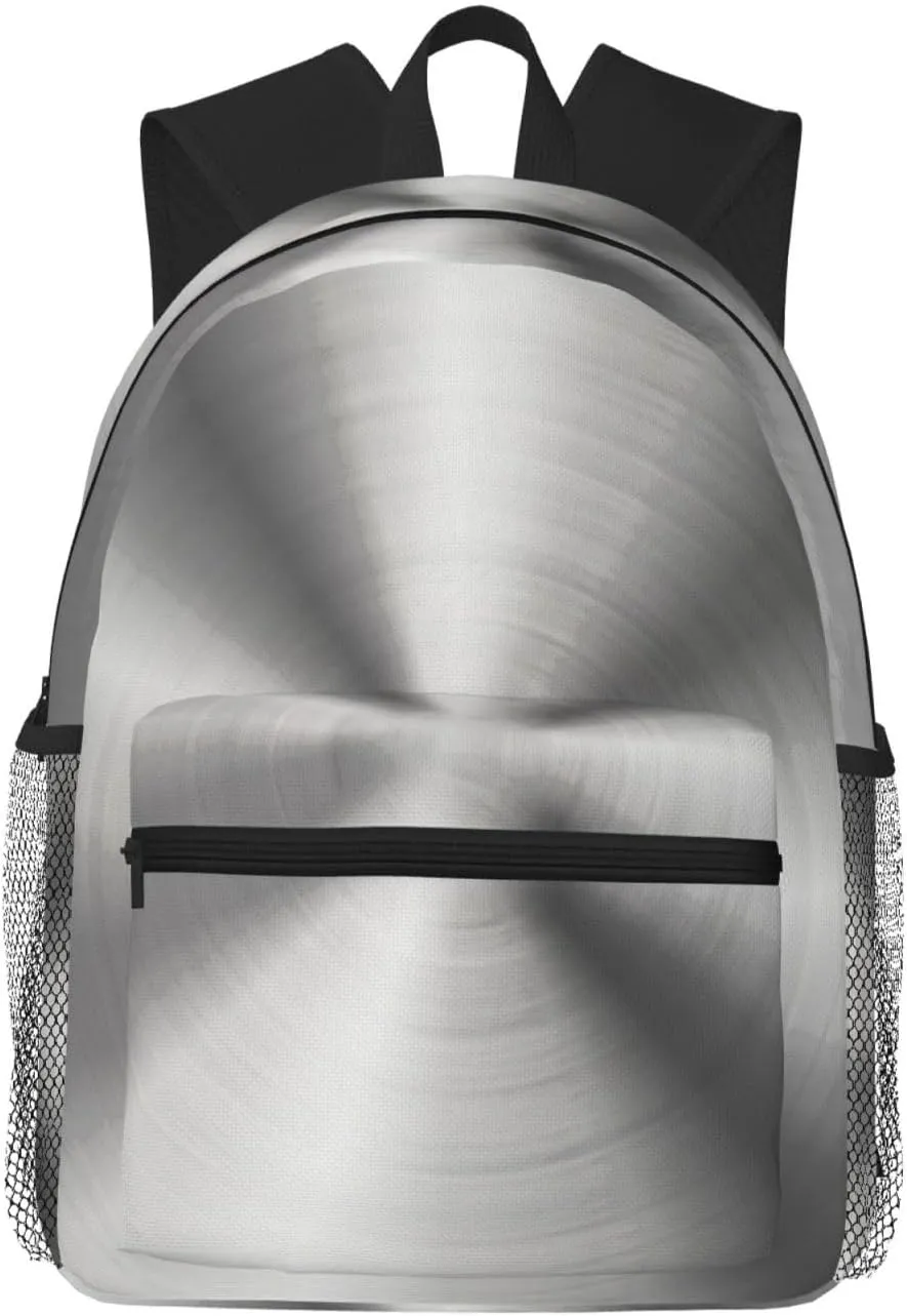 Gray Shiny Metallic-Stainless Steel Look Lightweight Packable Backpack Travel Casual Hiking Daypack Foldable Backpack For Men Women
