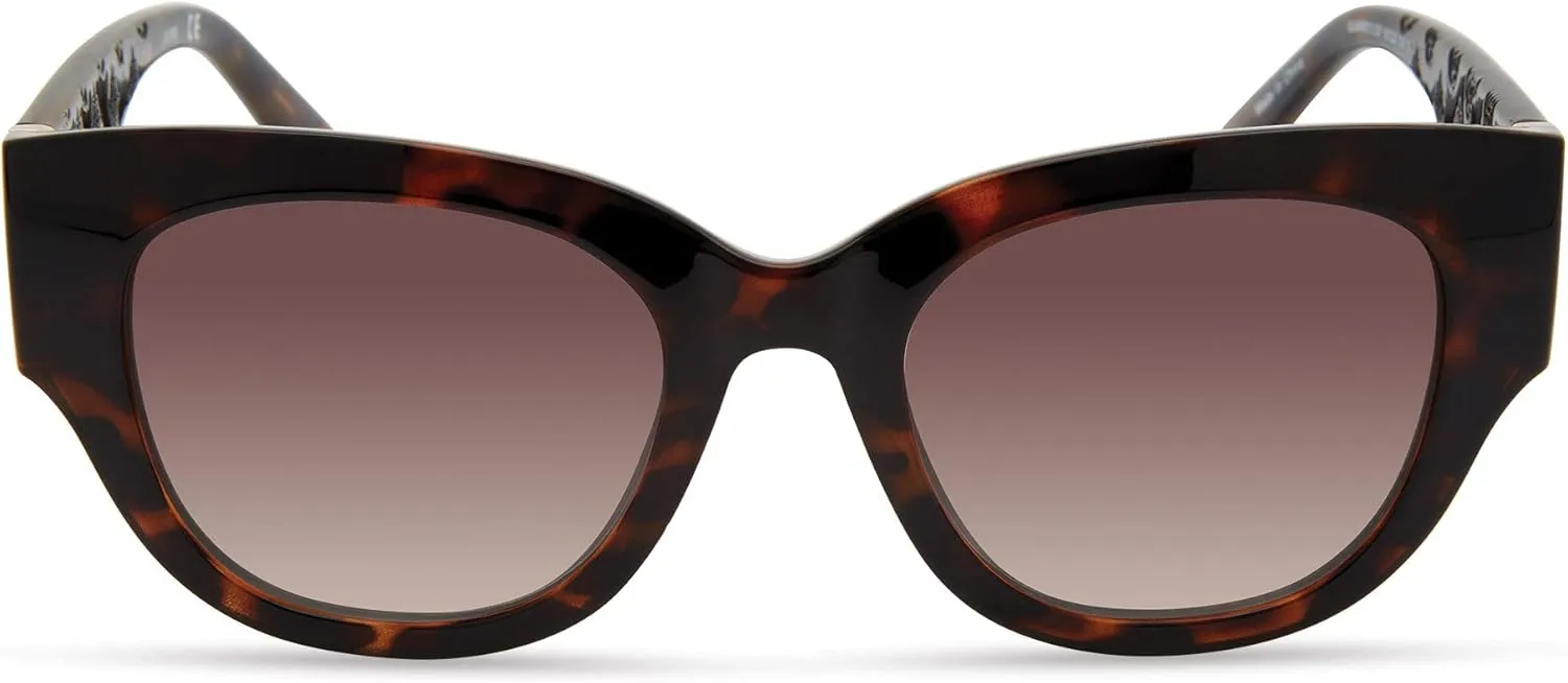 GUESS Women's Trendy Peony Pattern Accent Butterfly Sunglasses