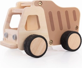 Guidecraft Wooden Dump Truck: Vehicle Play Set, Kids Learning and Educational Dramatic Play Toy
