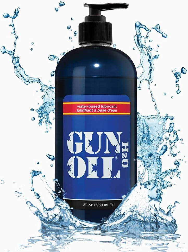 Gun Oil Water Based Lube 32 Ounce Premium Personal Lubricant, Long Lasting Non Staining Condom Compatible Toy Safe PH Balanced Hypoallergenic Paraben Free Intimate Lubes for Women Men & Couples
