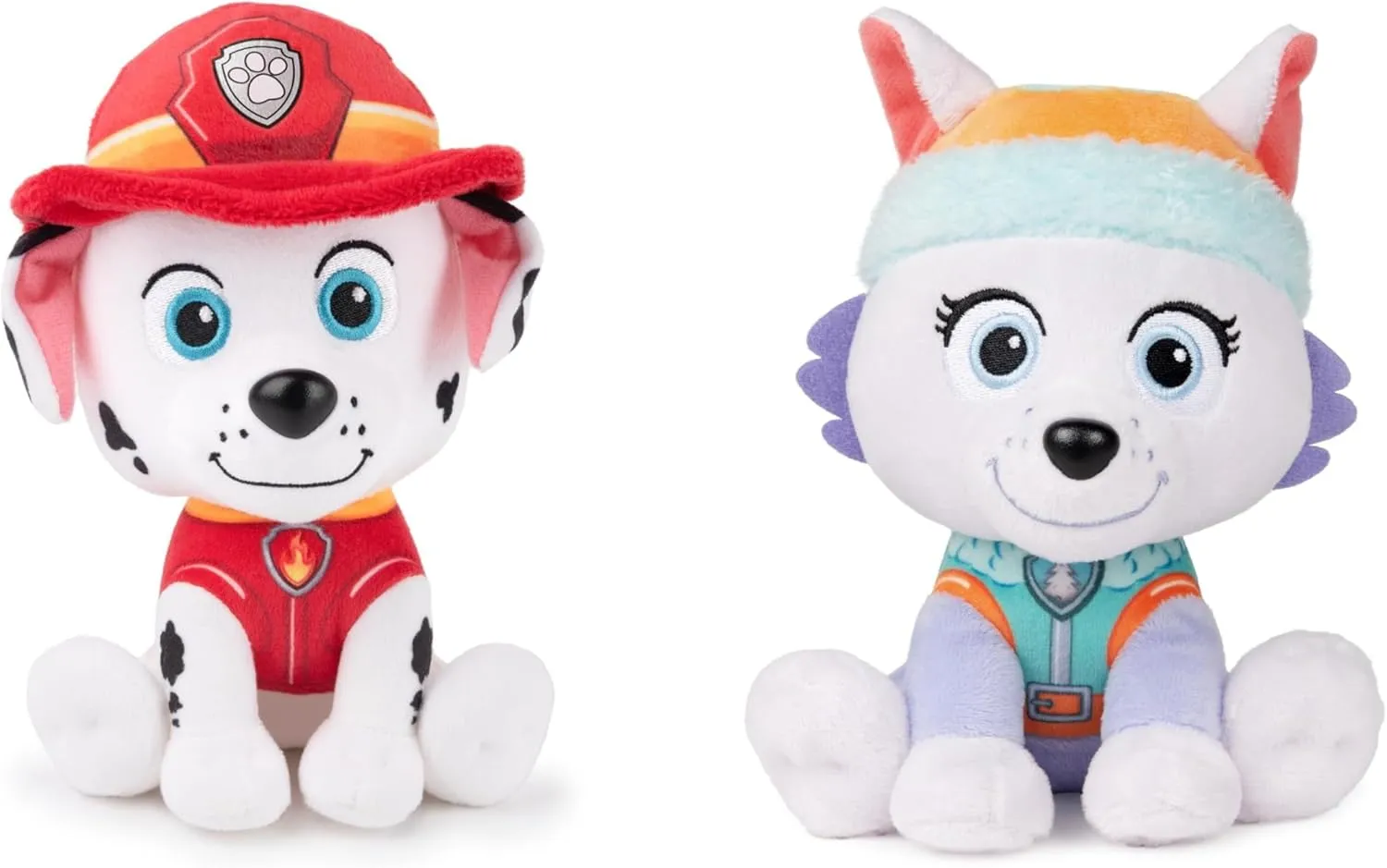 GUND Paw Patrol 6" Plush Stuffed Animals Bundle of 2 Characters, Marshall and Everest
