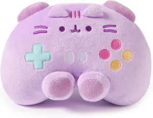 GUND Pusheen Gaming Controller Plush, Squishy Toy, Collectible Plush Toy, Gaming Décor, Stuffed Animal for Ages 8 and Up, Purple, 7”