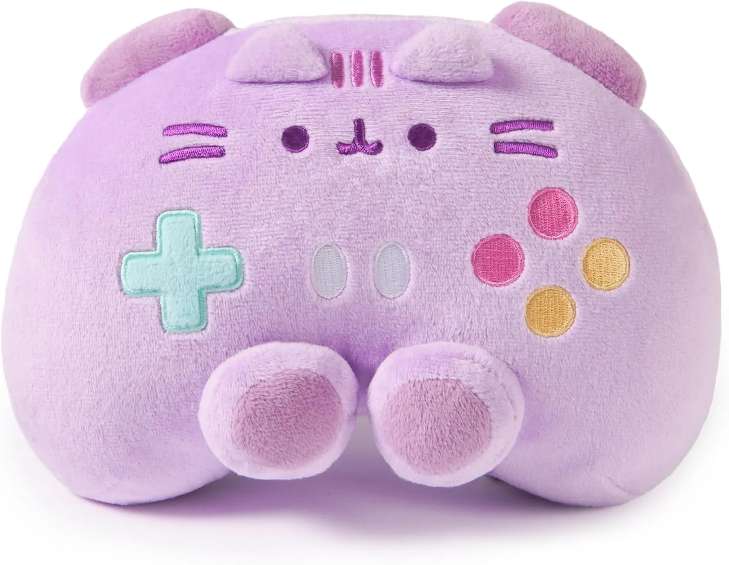 GUND Pusheen Gaming Controller Plush, Squishy Toy, Collectible Plush Toy, Gaming Décor, Stuffed Animal for Ages 8 and Up, Purple, 7”