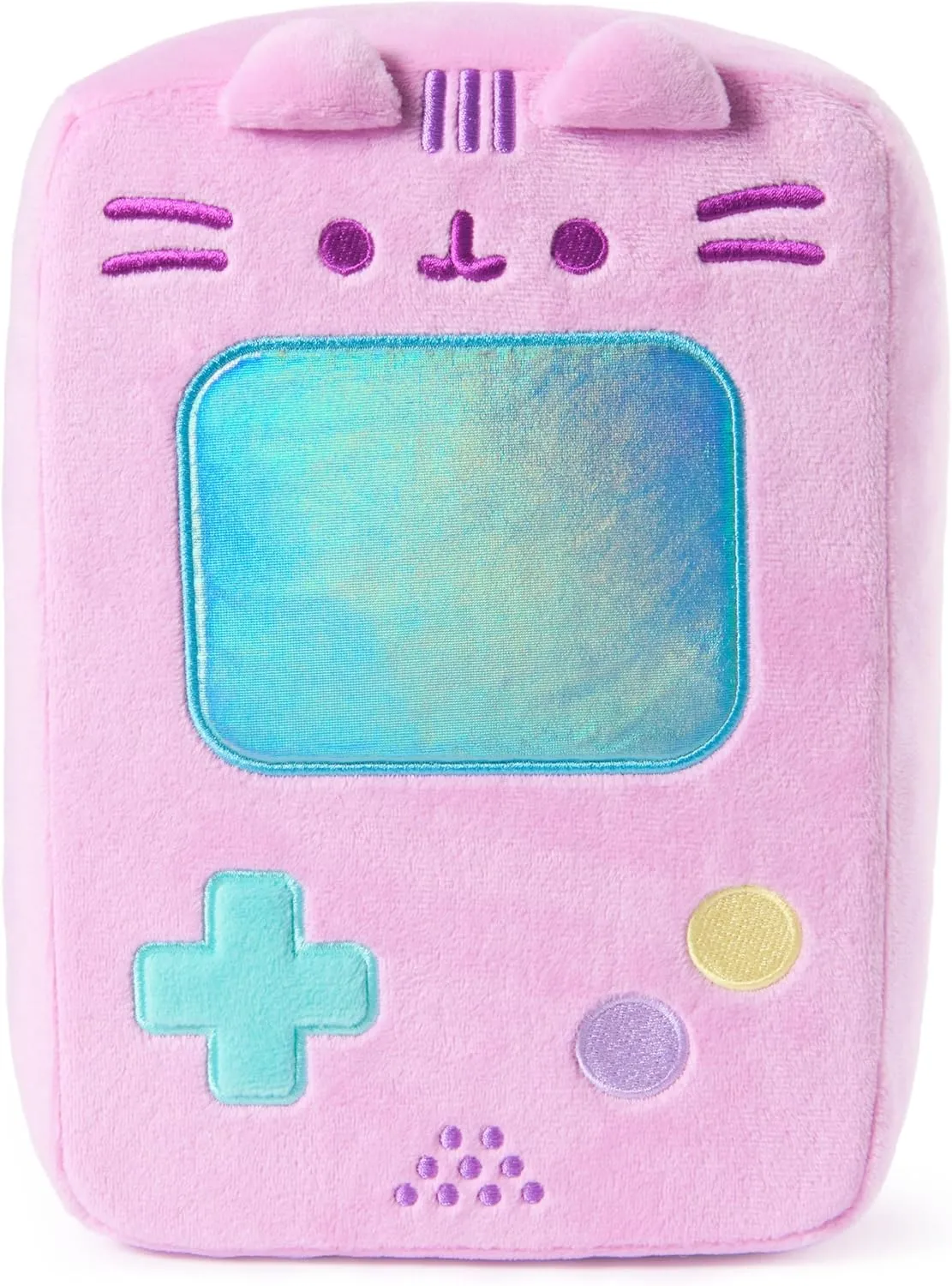 GUND Pusheen Gaming Handheld Console Plush, Squishy Toy, Collectible Plush Toy, Gaming Décor, Stuffed Animal for Ages 8 and Up, Purple, 9.5”