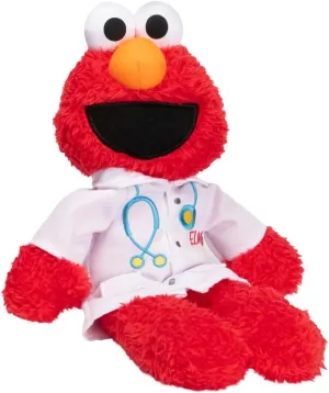GUND Sesame Street Official Doctor Elmo Muppet Plush, Premium Plush Toy for Ages 1 & Up, Red/White, 13”