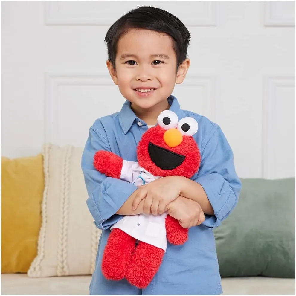 GUND Sesame Street Official Doctor Elmo Muppet Plush, Premium Plush Toy for Ages 1 & Up, Red/White, 13”