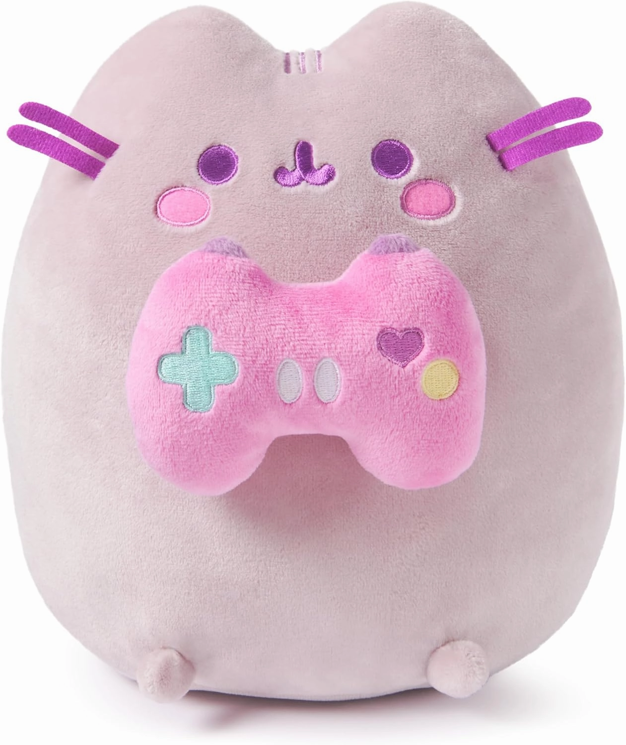 GUND Pusheen Gamer Plush, Squishy Toy, Collectible Plush Toy, Gaming Decor, Stuffed Animal for Ages 8 and Up, Gray, 9.5”