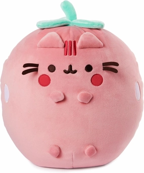 GUND Pusheen Strawberry Scented Squisheen Plush, Squishy Toy Stuffed Animal for Ages 8 and Up, Pink, 11”