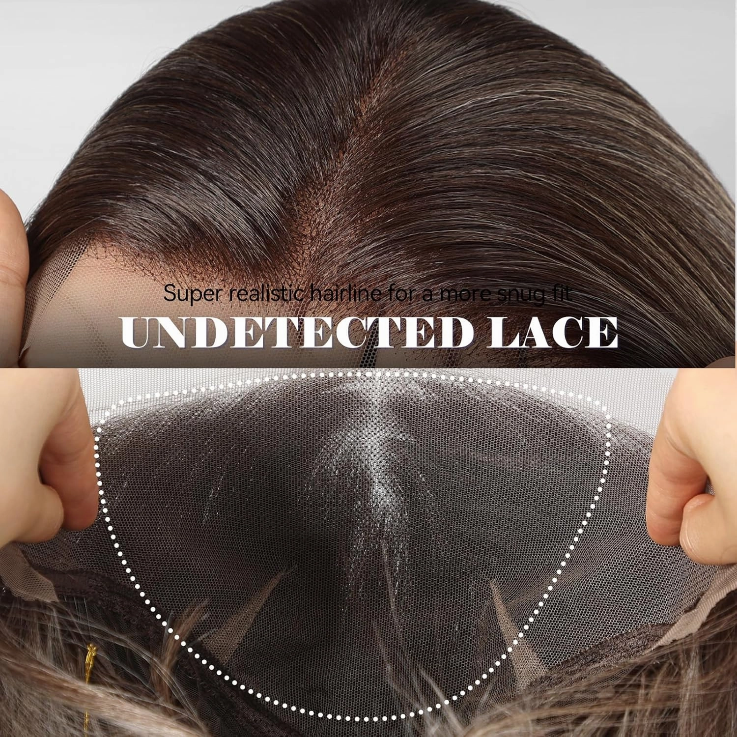 HAIRCUBE 13x6 HD Synthetic Lace Front Wig, 10 Inch Ash Blonde Bob Wig Natural Density Hairline Straight Glueless Wig for Women Daily Use