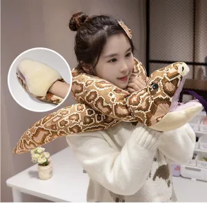 Halloween Cute Simulation Long Python Doll Plush Toy Realistic Snake Sleeping Hugging Pillow 3D Funny Zodiac Snake Doll Stage Performance Photo Arrangement Trickster Snake Props