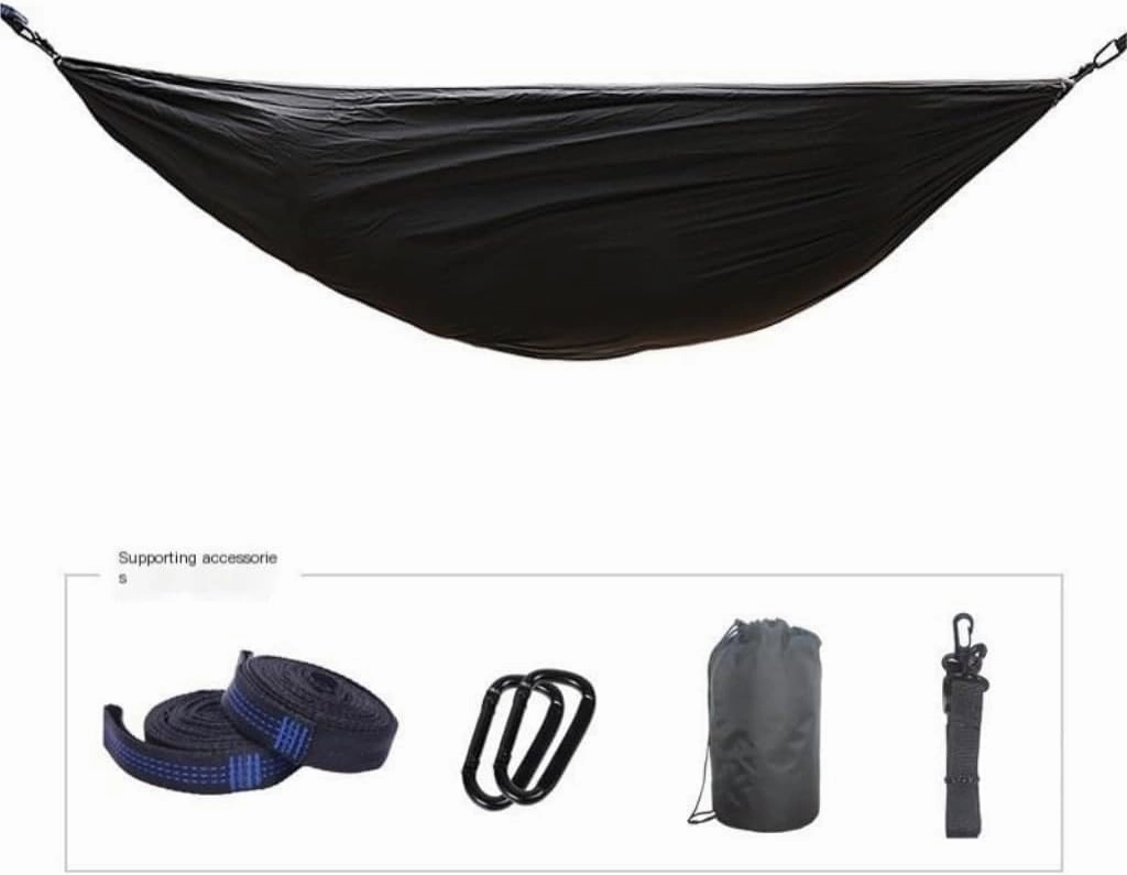 Hamock Canopy Mosquito Net Hammock Set Tent Parachute Cloth Camping Automatic Anti-Mosquito Mosquito Net Hammock Hanmock(A)