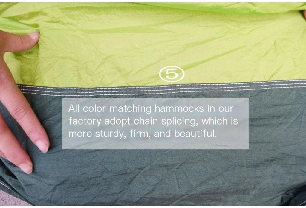 Hamock Outdoor Camping Outdoor Mosquito Net Hammock Double 210T Nylon Anti-Mosquito Parachute Cloth Air Camping Tent Hanmock(Gray)