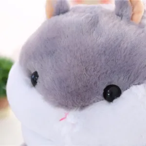 Hamster Plushie Toy Hamster Stuffed Animal Plush Toy Birthday Xmas Gift for Kids Boys Girls (15.6inch, Grey)