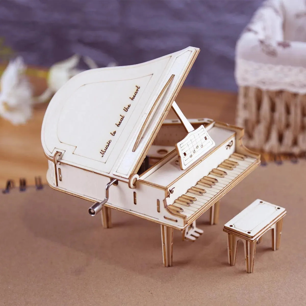 Hand Cranked Piano Box