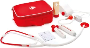 Hape Wooden Doctor on Call Role Play with a Carrying Case| Pretend Doctor Kit for Toddlers Age 3 Years and Up