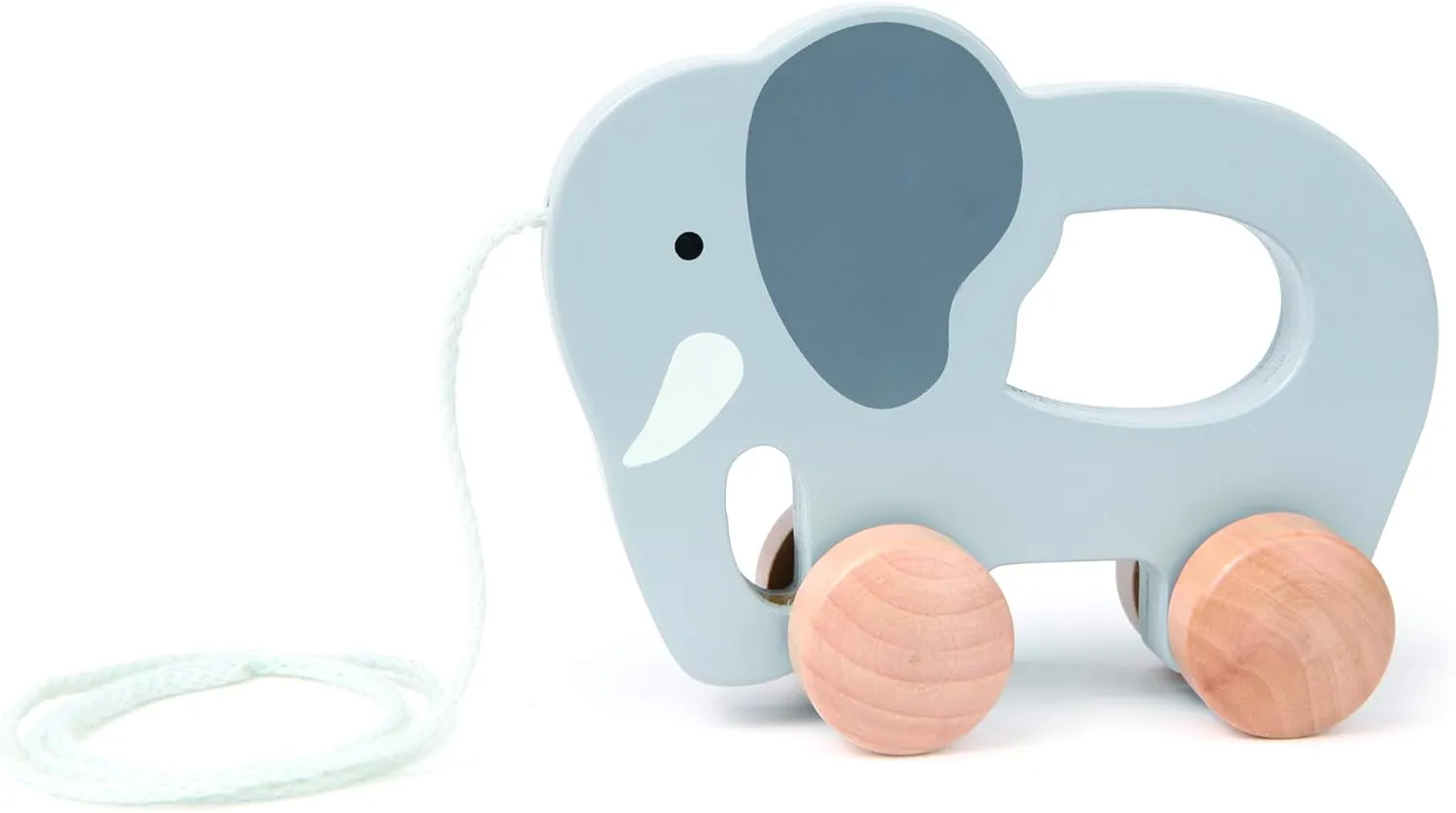 Hape Wooden Elephant Pull-Along Baby Toy| Early Learning Push and Pull Toys for Toddlers Age 1 Years and Up