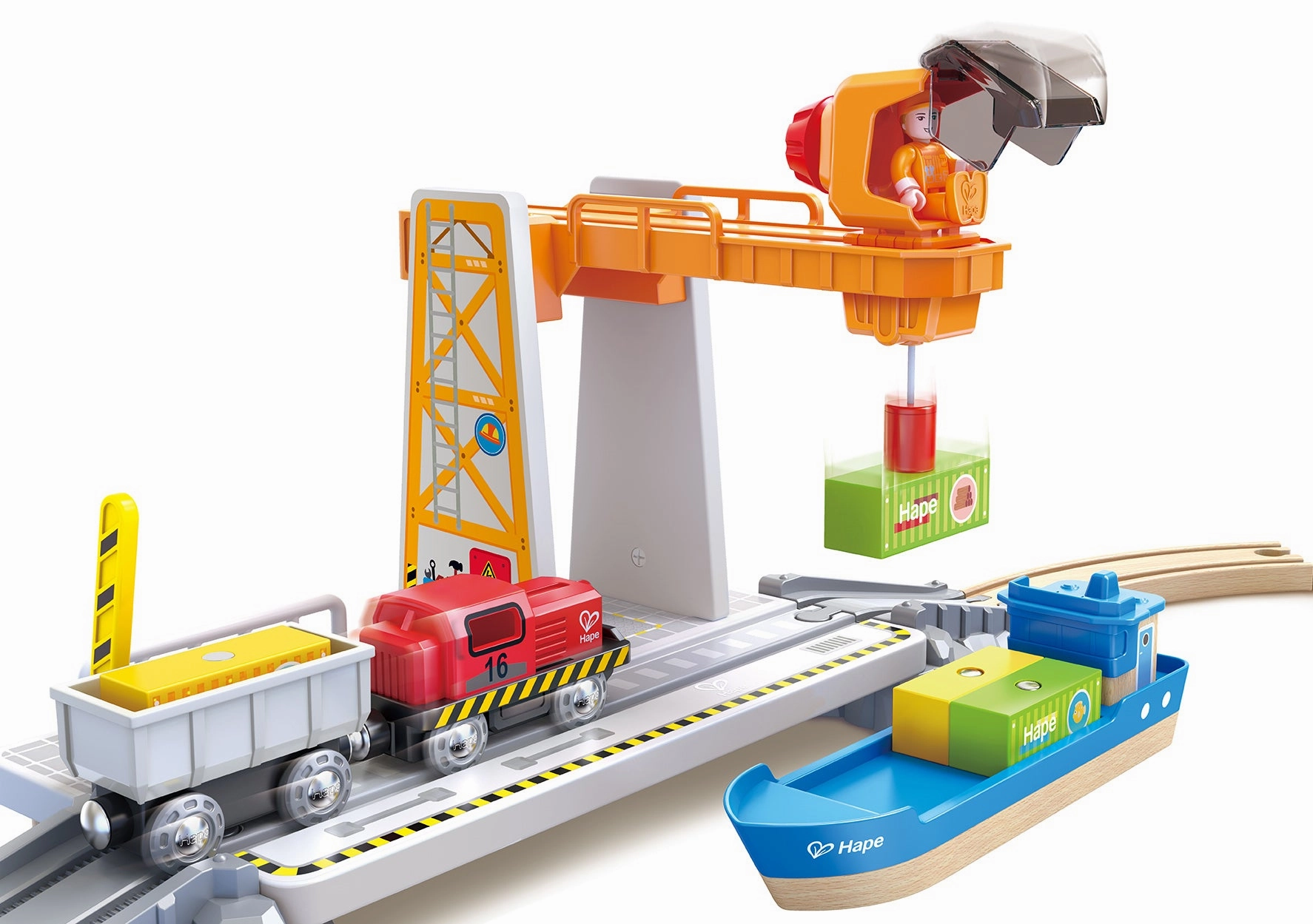 Hape Sea and Rail Cargo Transportation Set