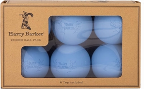 Harry Barker Rubber Balls and Rubber Chew Stick, Rubber Bone for Dogs - 2.5" Rubber Balls - 6 Pack