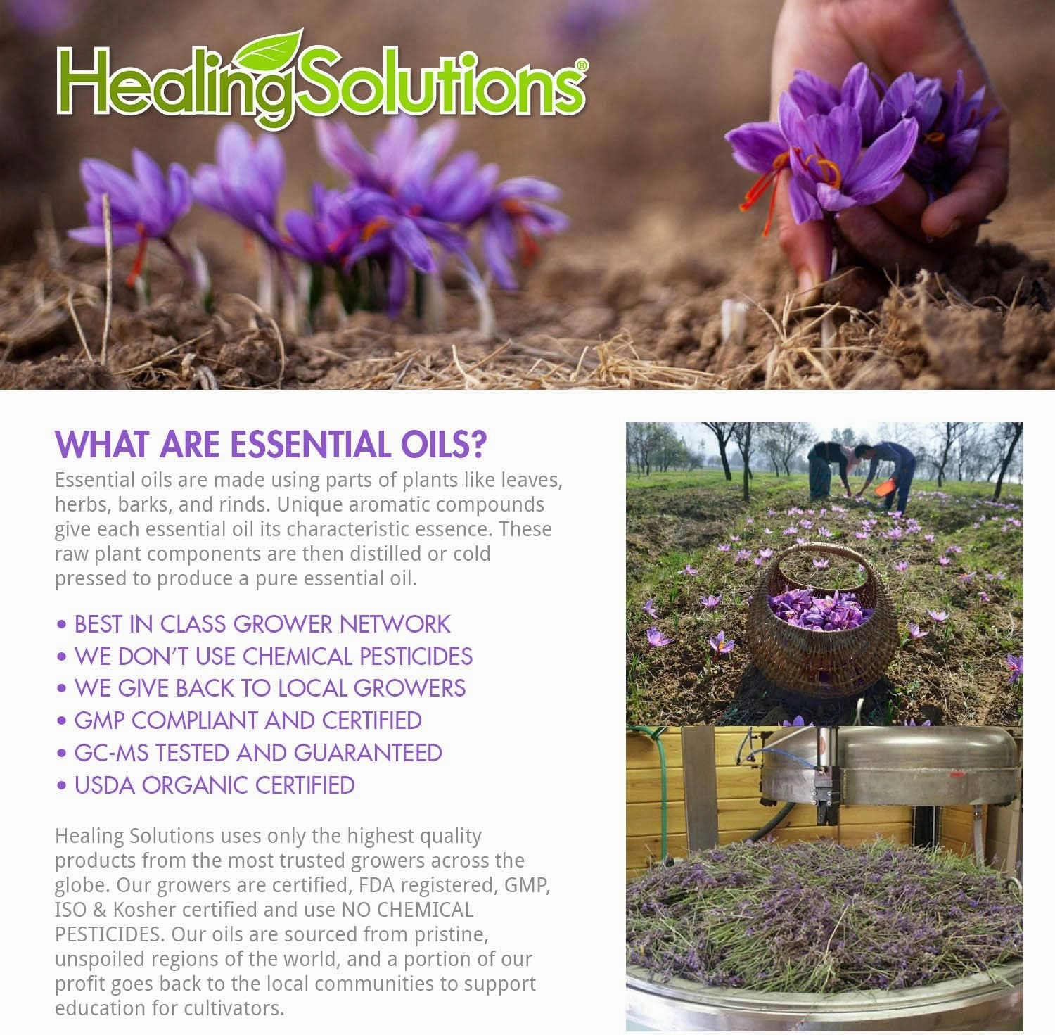Healing Solutions 60ml Oils - Lavender Essential Oil - 2 Fluid Ounces