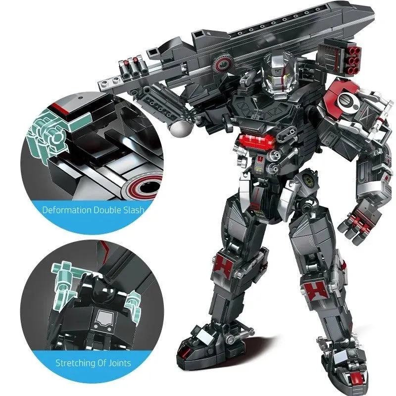 Heavy Duty Mecha Robot MU2 White Shark Bricks Toy 802pcs
