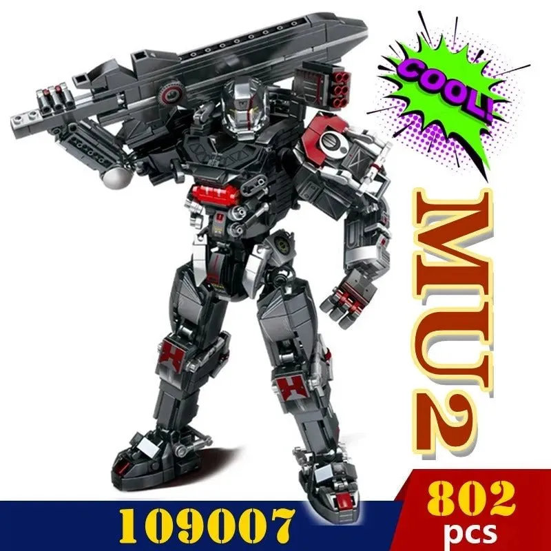 Heavy Duty Mecha Robot MU2 White Shark Bricks Toy 802pcs