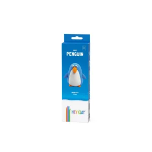 Hey Clay -  Diy Penguin Plastic Creative Modelling Air-Dry Clay For Kids 3 Can-Multicolor