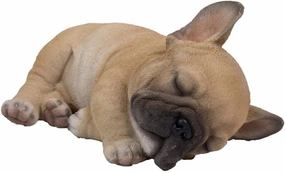 Hi-Line Gift Ltd, Pet Pals French Bulldog Puppy Sleeping, 7-inch Length, Indoor Outdoor Statue Figurine