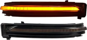 HIGH FLYING Dynamic LED Turn Signal Light Sider Mirror Indicator Marker 2pcs/Pair for Nissan Rogue 14-20, Murano 15-20, Pathfinder SL, Platinum 17-19 (Smoked Black)