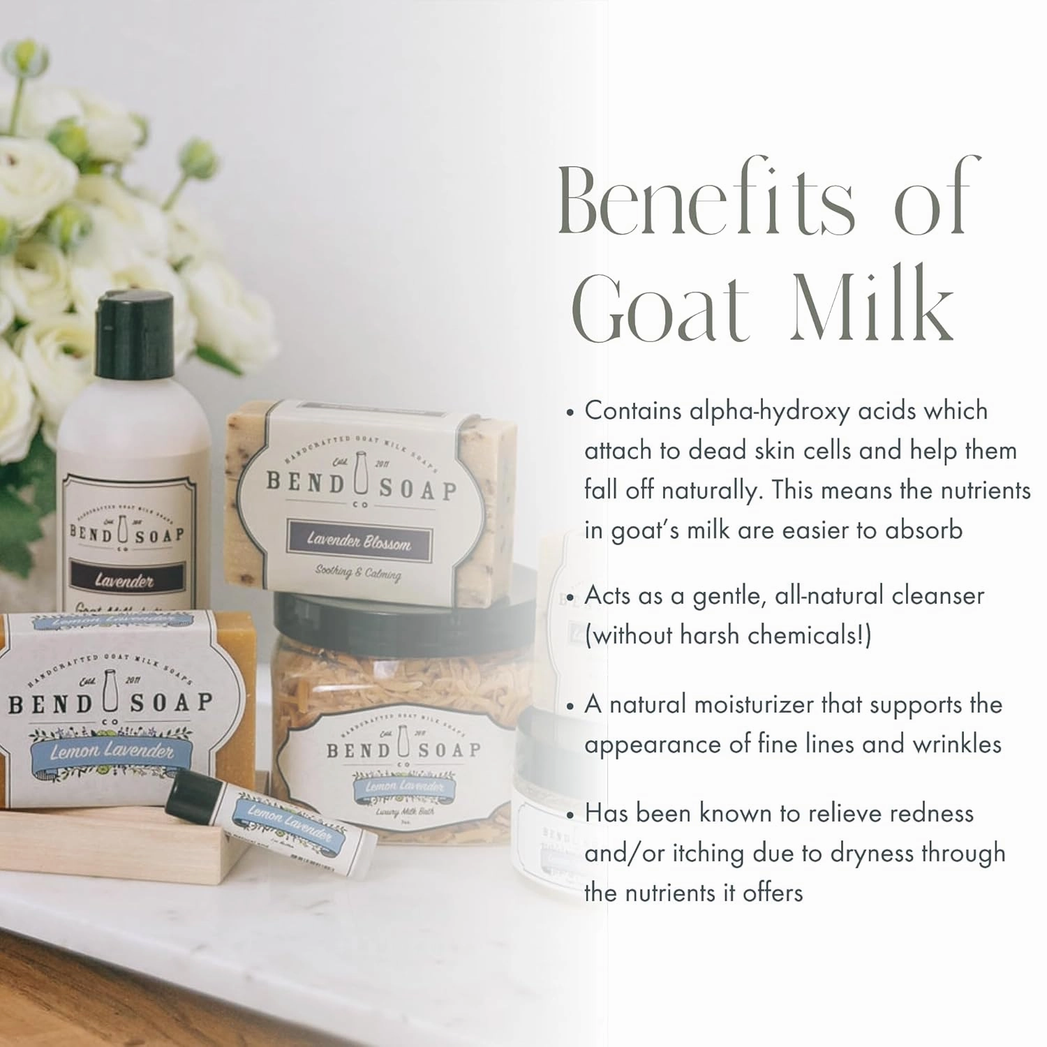 HInt of Lavender Milk Bath, 100% Natural Ingredients, Bubble Bath, Gentle Cleanser, Hydrates Moisturize and Softens The Skin, Handcrafted Goat Milk Soap, Essential Oil, 2 lbs - Bend Soap Company