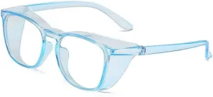 HMRGLMIE-Transparent Sand-proof Anti-shock Biking Safe Goggles Light Glasses For Men Women Blue Blocking Protect Eyewear